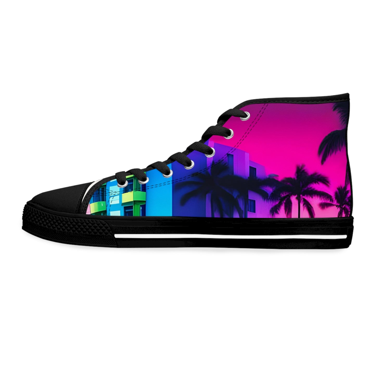 Miami  Style Unique Women's High Top Sneakers