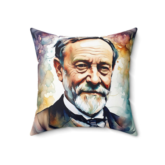 Louis Pasteur Spun Polyester Square Pillow