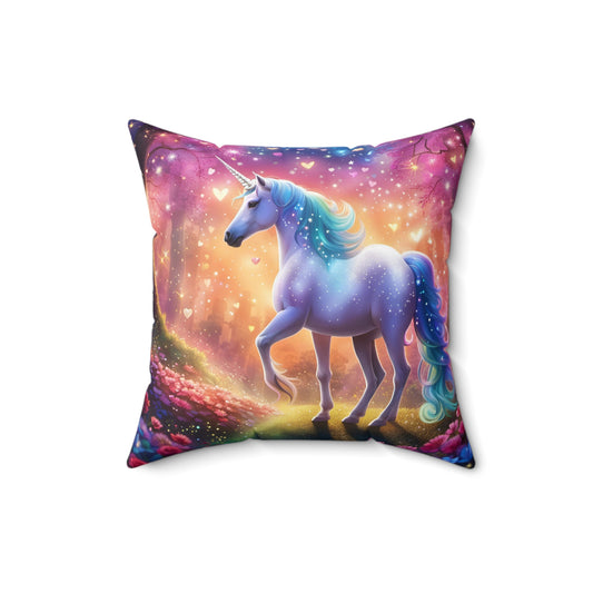"Licorna" Spun Polyester Square Pillow Limited Edition 🦄✨